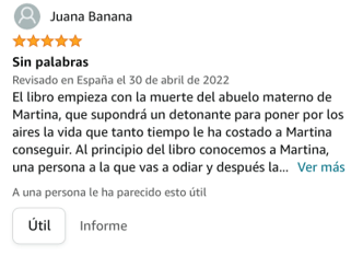El libro empieza con la muerte del abuelo materno de Martina, que supondrá un detonante para poner por los aires la vida que tanto tiempo le ha costado a Martina conseguir.

Al principio del libro conocemos a Martina, una persona a la que vas a odiar y después la vas a amar. Es una persona solitaria que no cree en el amor, ya más allá de la familia, tampoco quiere a sus amigos, ni a su pareja. Por eso al principio del libro rompre con su pareja y a partir de aquí "empezó el desacato" como dice el Alfa.

Martina vive de los excesos: sexo, drogas, alcohol... Porque de esta forma encuentra la liberación y se olvida del dolor.

Entre sus hojas vamos conociendo a una persona que se esconde de la realidad, de su realidad. Siempre miente y sin dudas creo que es un autoreflejo para evitar así que descubran sus miedos y que conozcan su historia. Una historia que ella misma decidió olvidar para sobrevivir.

La historia es dura y no está hecha para todos los públicos, ya que relata encuentros sexuales con todo lujo de detalles y no todos ellos son consensuados. Además de varias escenas de violencia explícita que se van repitiendo a lo largo del libro en los recuerdos de Martina.

Un libro real, escrito con furia, para dar voz a un suceso mucho más que habitual y que no se denuncia nunca por miedo. No me puedo ni imaginar lo mucho que le ha tenido que costar a Verónica decidirse a visibilizar su pasado de una forma tan pública. Espero que sirva para que muchas personas que han pasado por lo mismo sientan que no están solas y que se atrevan a darle voz y a denunciarlo.